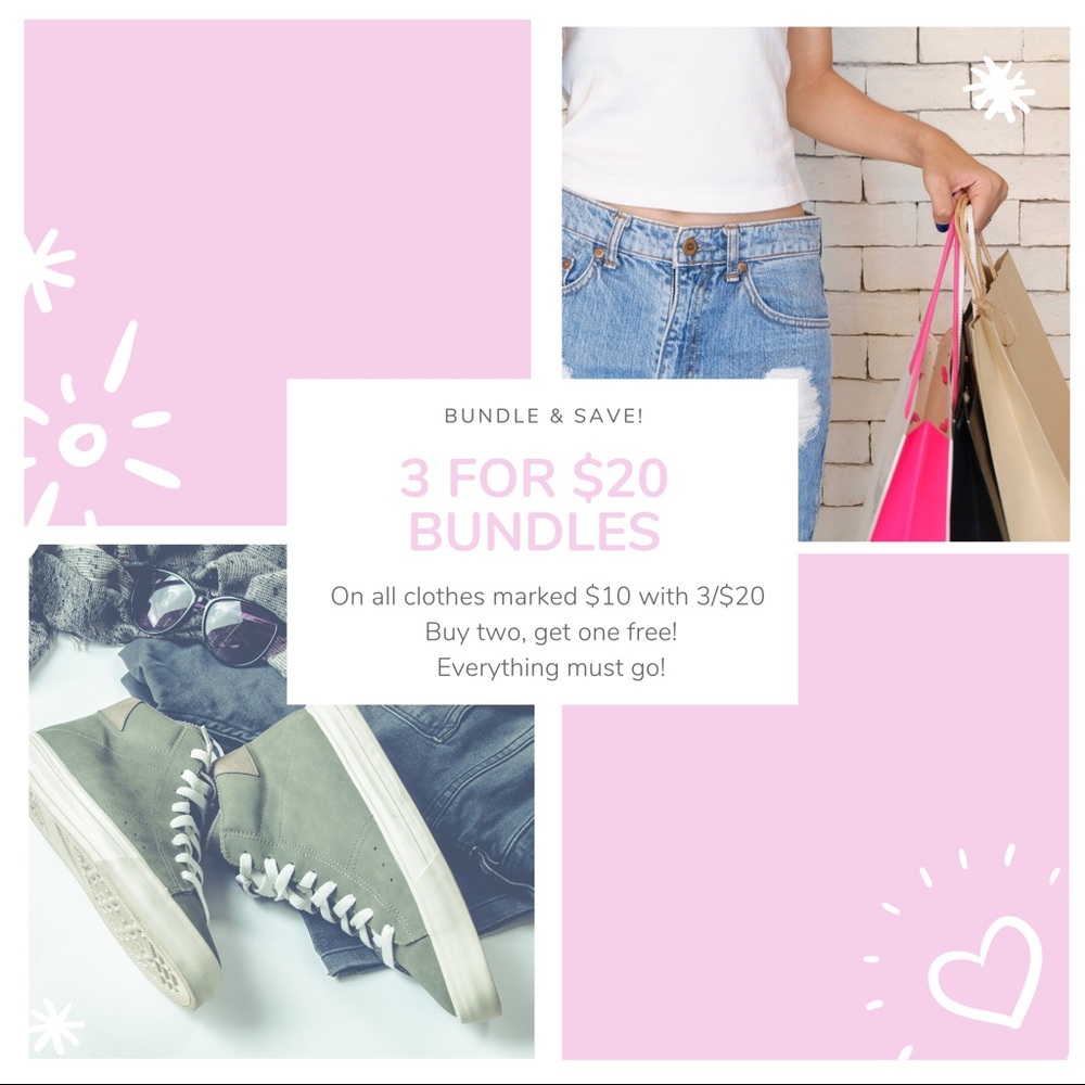 3 for $20 Bundles! Buy TWO get ONE free! 🛍